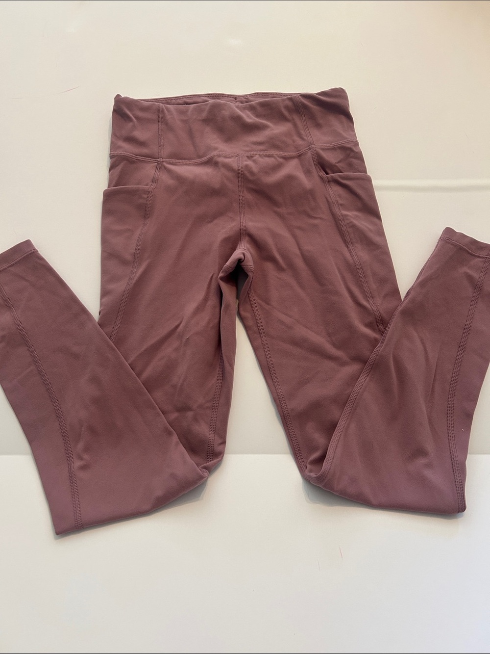 Athleta Kids Leggings in Dusty Mauve with Side Pockets
